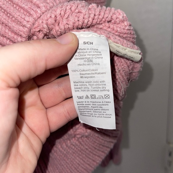 MADEWELL Blush Pink Augustus Cable Knit Cotton Pullover Sweater Size Small - Picture 9 of 10